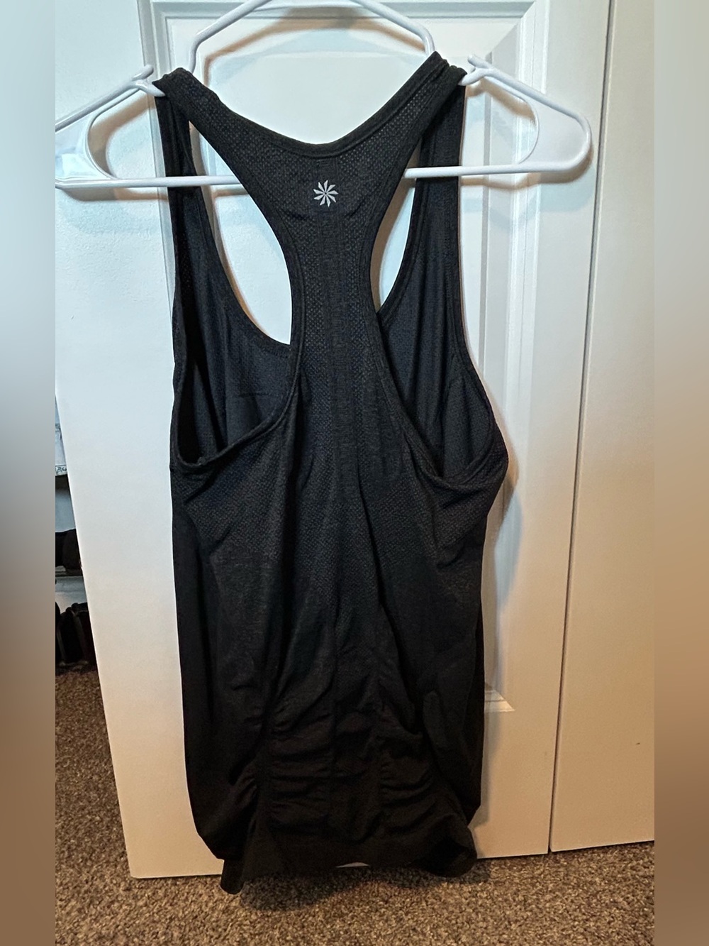 Athleta Black Seamless Racerback Tank large - Picture 3 of 4